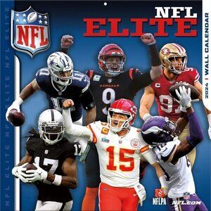 NEW 2024 NFL Elite Football Wall Calendar Kansas City Chiefs Super Bowl Champs